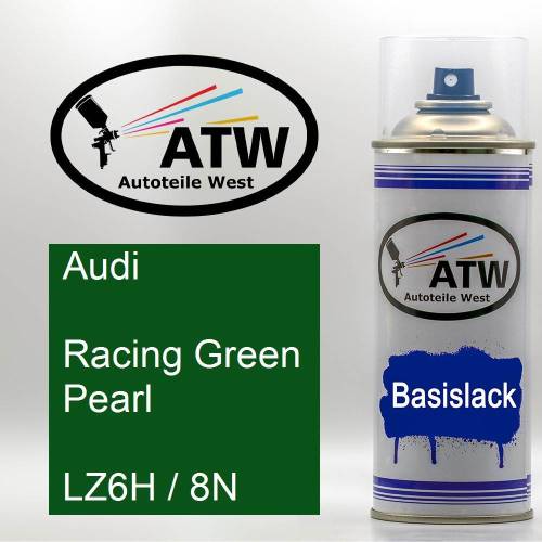 Audi, Racing Green Pearl, LZ6H / 8N: 400ml Sprühdose, von ATW Autoteile West.